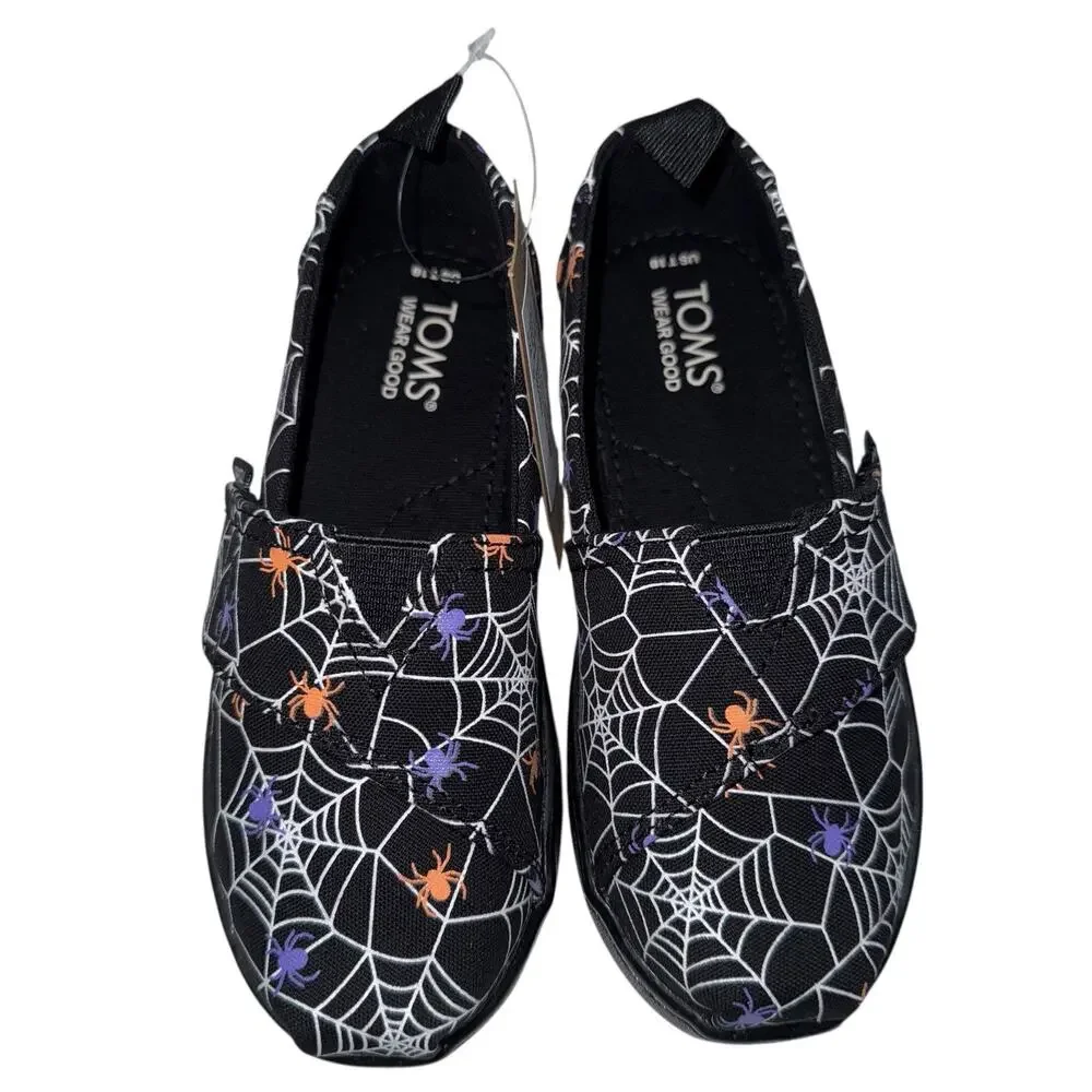 TOMS Little Girls Spiders Alpargata Espadrille Shoes SZ/10